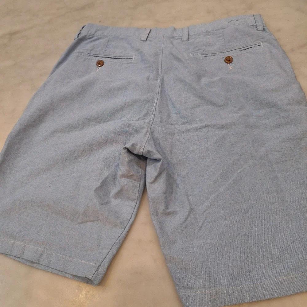 J.Crew Club Chino Shorts Mens 31 Blue Oxford Cotton Casual Preppy Summer Classic